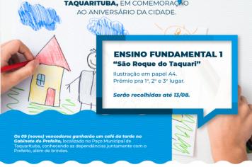 1° Concurso Municipal Minha Taquarituba terá premiação para melhor fotografia e desenho
