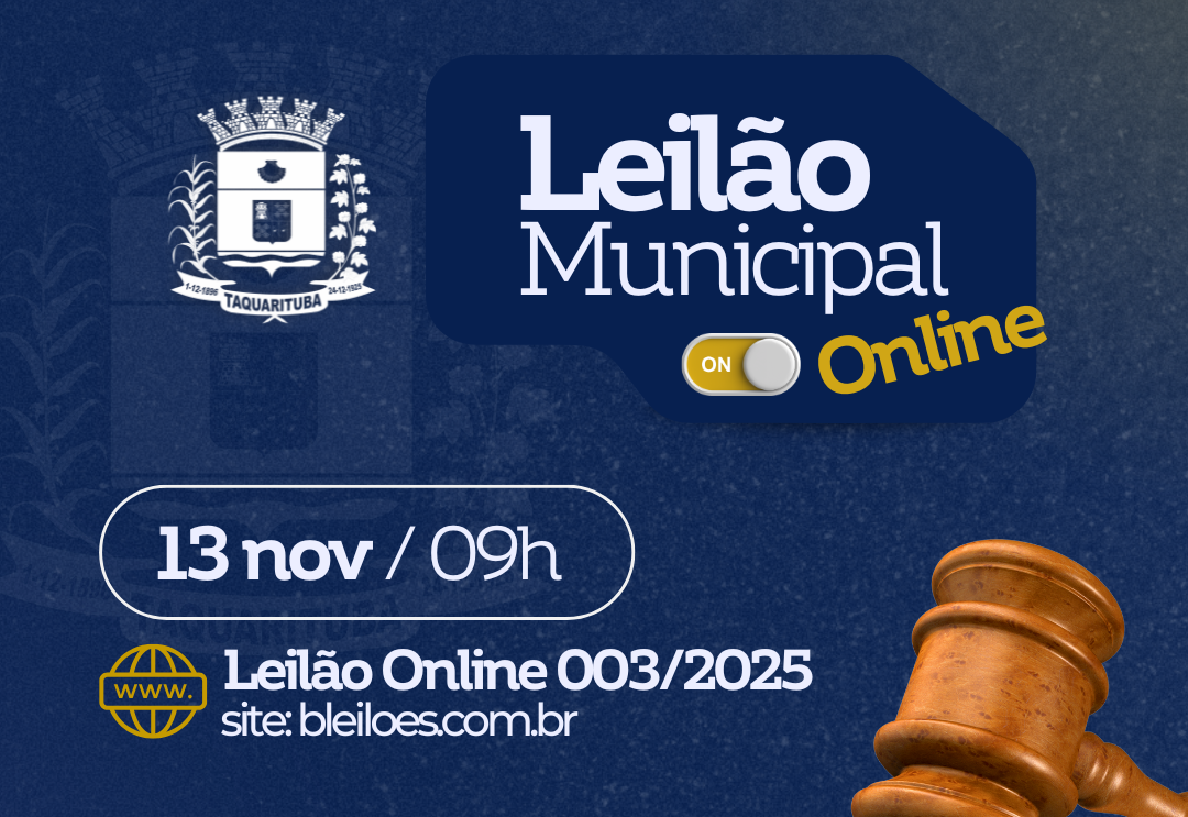 Prefeitura De Taquarituba Realiza Leilão Online De Bens Móveis Inservíveis