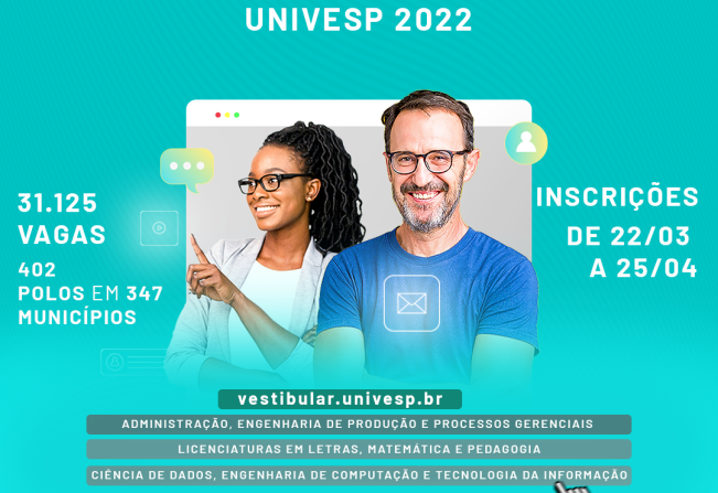 UNIVESP abrirá inscrições na próxima terça-feira para o vestibular 2022