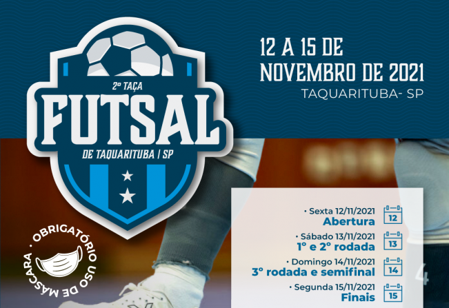 2° Taça Futsal de Taquarituba ocorrerá entre os dias 12 e 15 de novembro