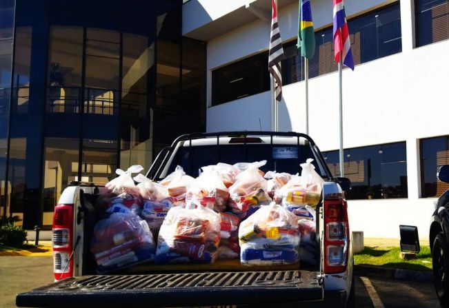 Fundo Social de Solidariedade recebe cestas básicas da Sabesp Taquarituba